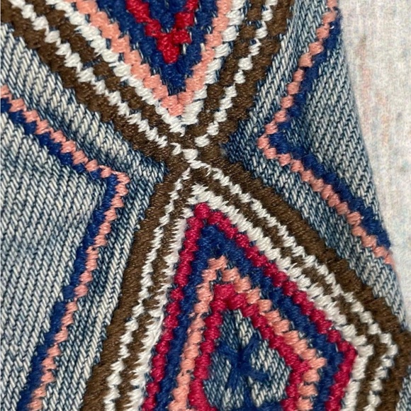 SANDRINE ROSE Size 27 Light Embroidered Skinny Boyfriend Jeans - Picture 4 of 7